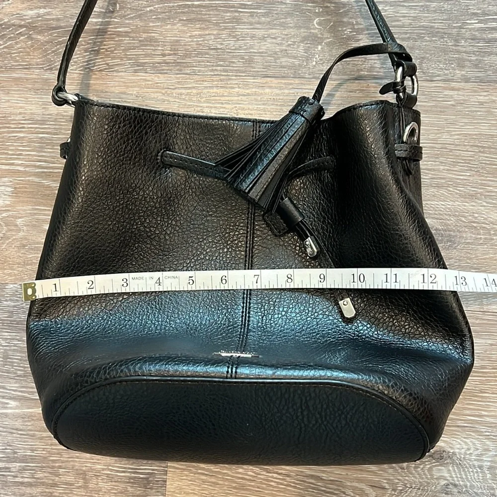 🖤 Lauren Ralph Lauren Black Leather Bucket Shoulder Bag 👜✨